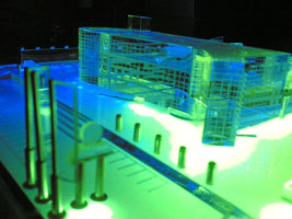 Архитектурный макет с подсветкой
